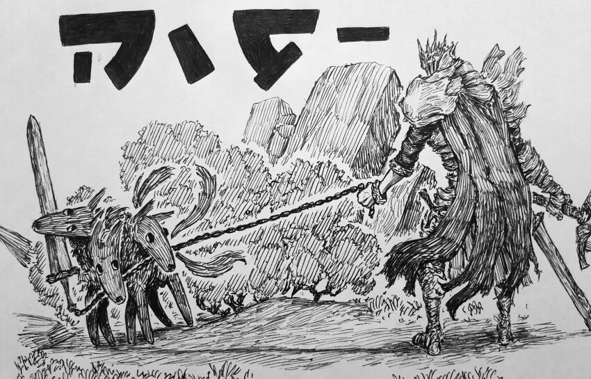 1boy, absurdres, animal, armor, cape, cerberus, chain_whip, chronozbergh