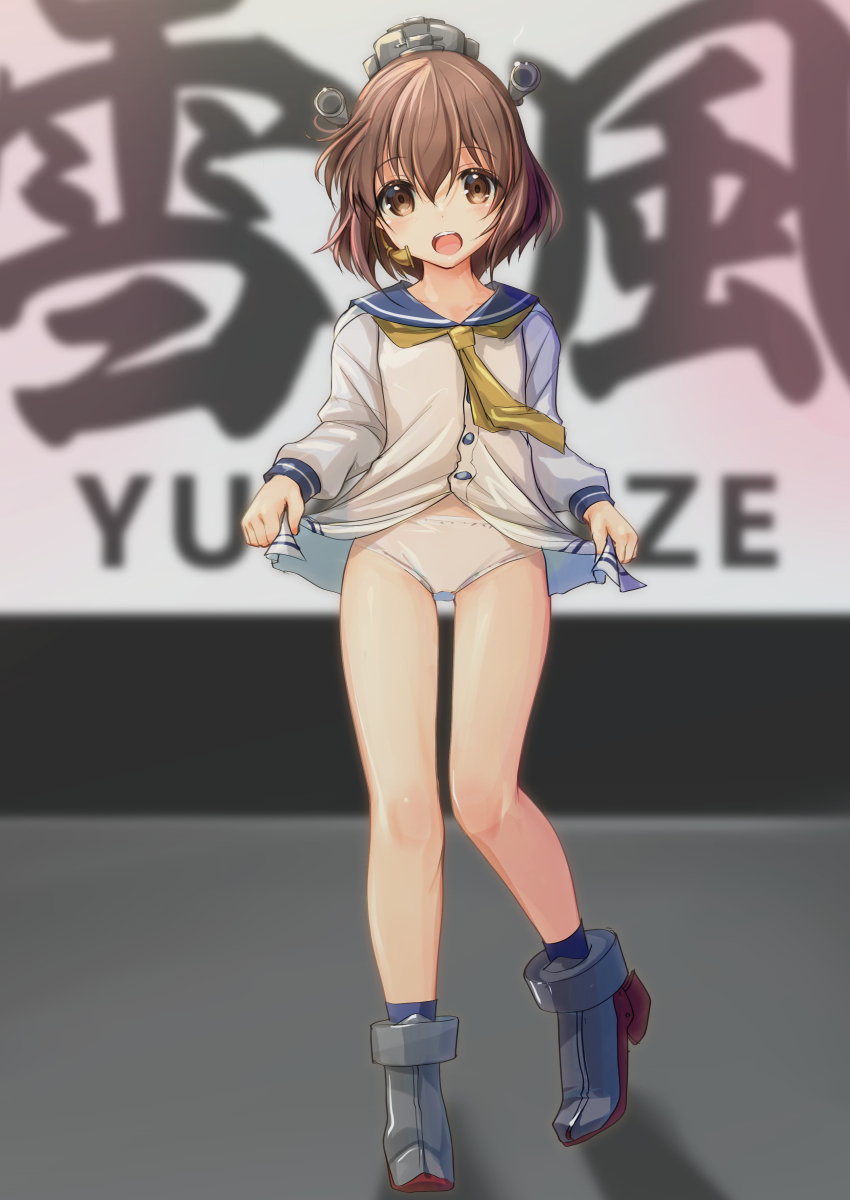 1girl, absurdres, blue_sailor_collar, blurry, blurry_background, brown_eyes, brown_hair, character_name