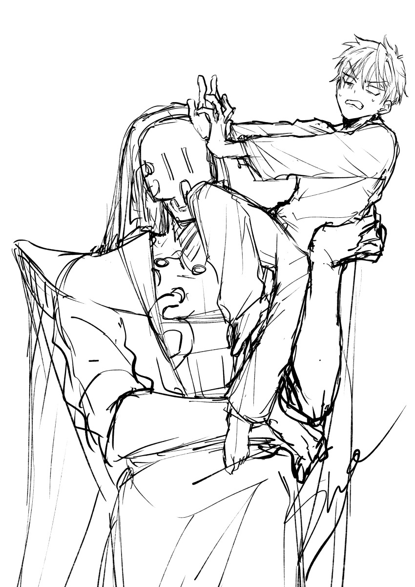 1boy, absurdres, alien, alien_stage, barefoot, commentary_request, highres, long_sleeves