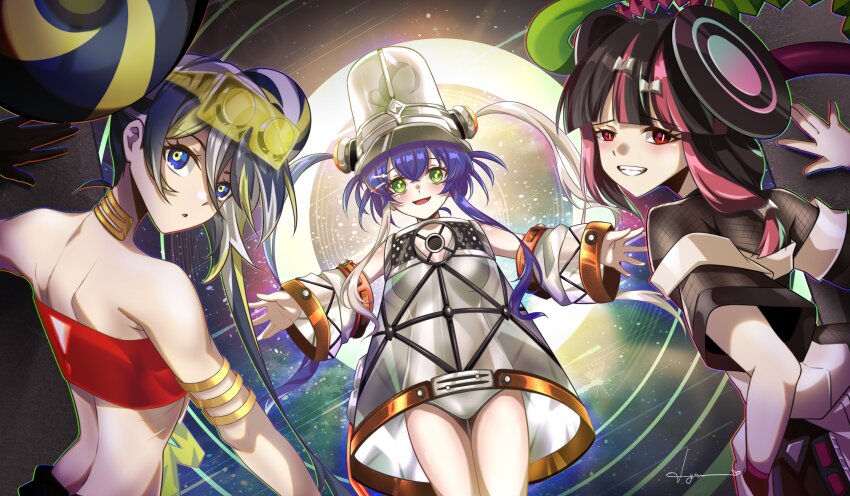 absurdres, breasts, duel_monster, from_behind, highres, kewl_tune_cue, kewl_tune_mix, kewl_tune_reco