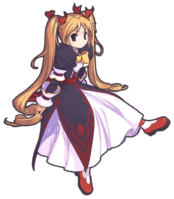 1girl, arm_support, atelier_(series), atelier_iris, atelier_iris_grand_phantasm, bow, bowtie, dress, female_focus, flat_chest, frills, full_body, futaba_jun, gust, hair_ribbon, high_heels, lace, long_hair, looking_at_viewer, lowres, official_art, orange_hair, phenyl_neet, platform_shoes, red_eyes, ribbon, sash, shoes, simple_background, sitting, solo, transparent_background, twintails, very_long_hair, wavy_hair, white_background, wrist_cuffs