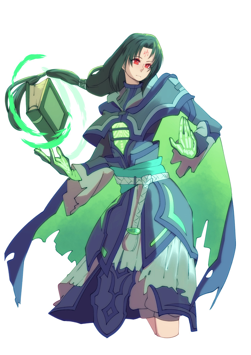 1boy, absurdres, book, cape, charmwitch, commentary_request, cropped_legs, facial_mark