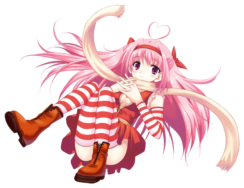 1girl, ahoge, bad_id, bad_pixiv_id, dress, female_focus, full_body, hairband