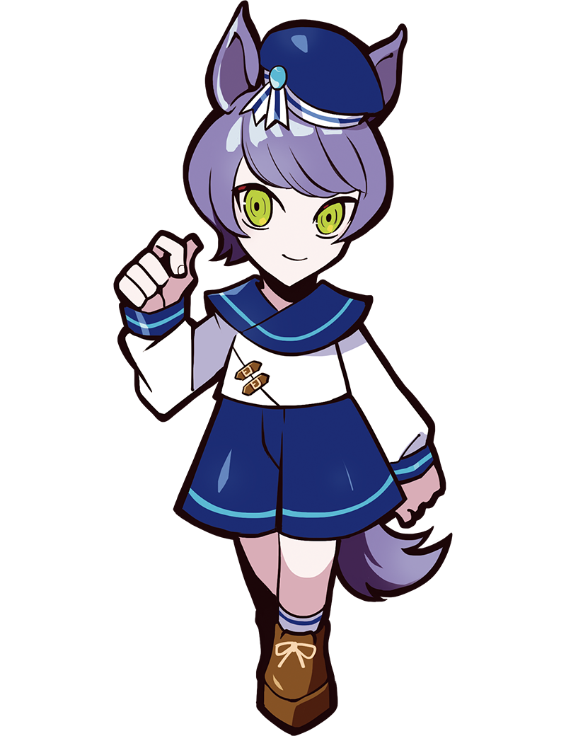 ade_(crazy_raccoon), animal_ears, anime_coloring, ankle_socks, aqua_gem, arm_at_side, belt_buckle, blouse, blue_hair, blue_hat, blue_shorts, blue_tail, brown_shoes, buckle, closed_mouth, crazy_raccoon, facing_viewer, fingerless_gloves, full_body, gem, gloves, gradient_hair, gradient_tail, green_eyes, hair_ears, hat, horse_boy, horse_ears, long_sleeves, looking_at_viewer, multicolored_hair, no_nose, official_art, ouji_fashion, porkpie_hat, puppeteer7777, ribbon, second-party_source, shirt, shoes, short_hair, shorts, smile, socks, solo, swept_bangs, tachi-e, thick_lineart, transparent_background, walking_towards_viewer, white_ribbon, white_shirt, white_sleeves, white_socks