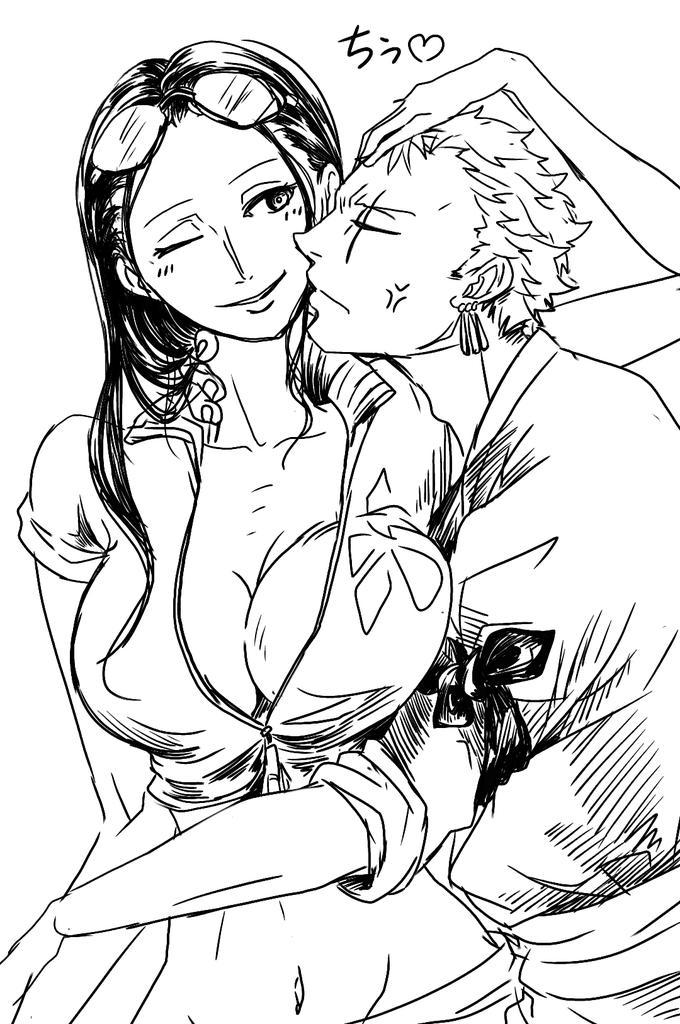 1boy, 1girl, 2015, anger_vein, bandana_around_arm, blush, breasts, cleavage