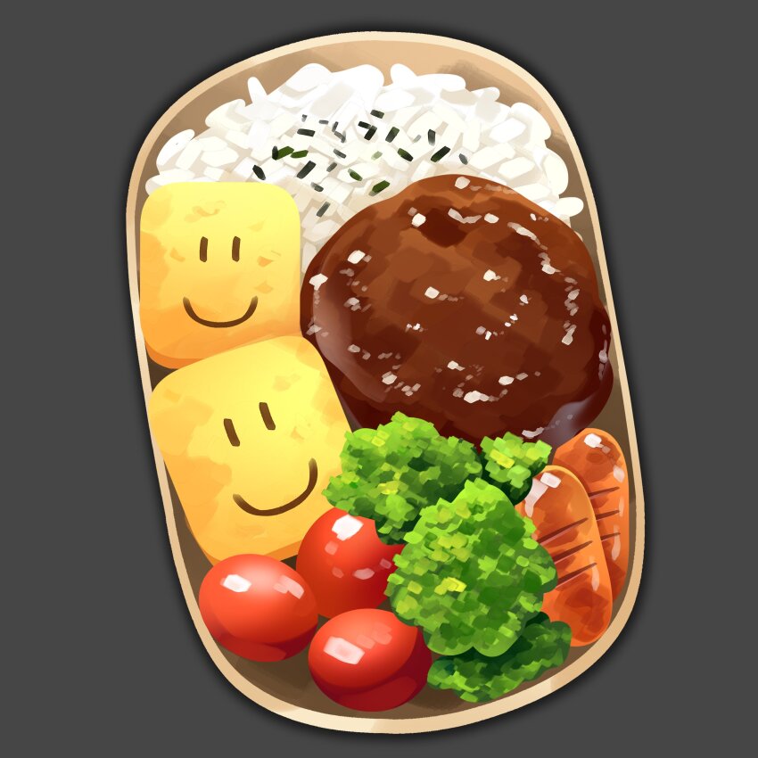 absurdres, character-themed_food, cherry_tomato, commentary, cookie, english_commentary, food, food_focus