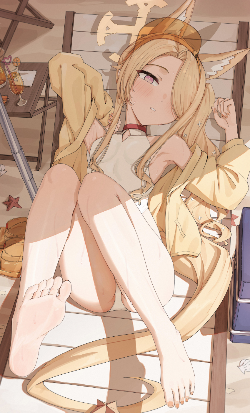 1girl, absurdly_long_tail, absurdres, animal_ear_fluff, animal_ears, armpits, arms_up, bare_legs