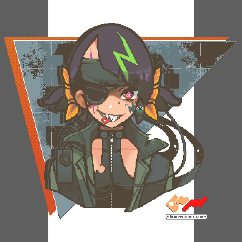 1girl, 3am, absurdres, artist_name, big_boss, big_boss_(cosplay), black_hair, bnmotive