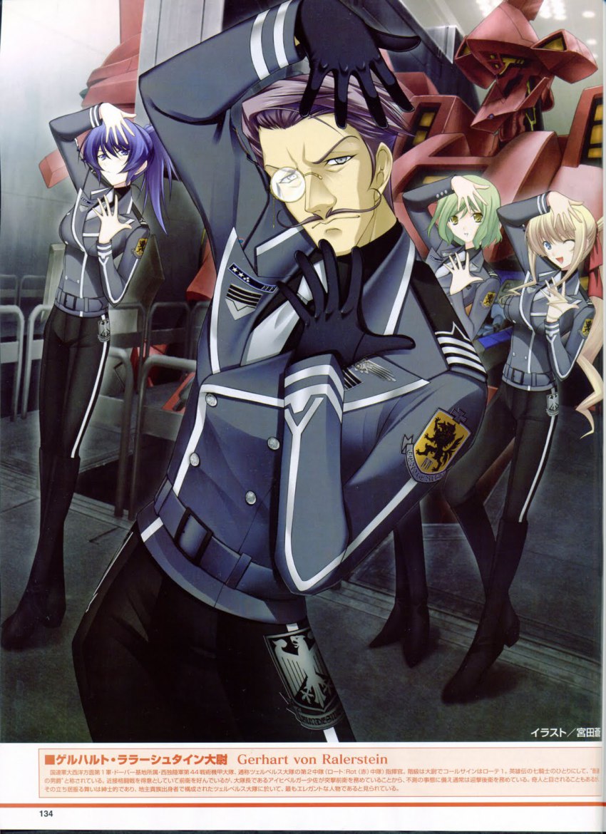 1boy, 3girls, :<, ;d, artist_name, belt, black_footwear, black_legwear