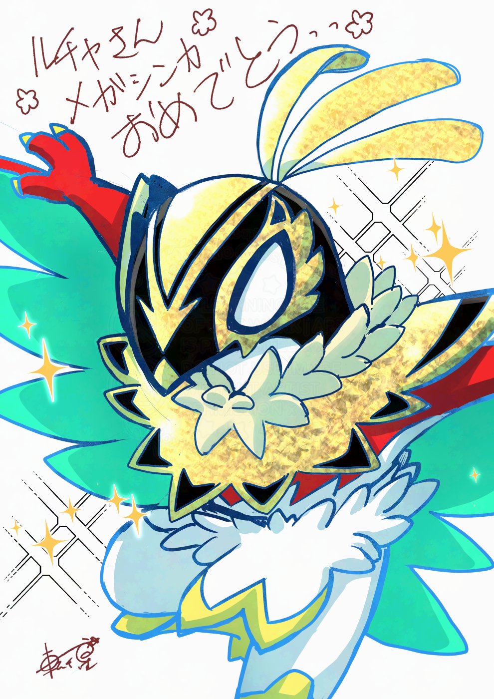 1other, bird, blank_eyes, claws, furry, gen_6_pokemon, hawlucha, highres