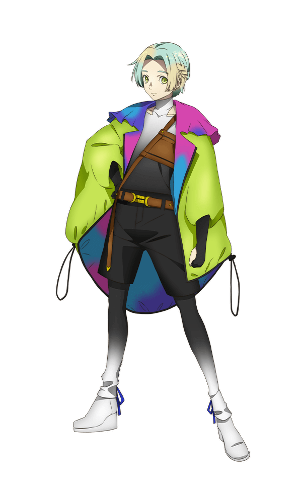 1boy, anime_coloring, belt, black_gloves, black_shirt, black_shorts, blonde_hair, boots