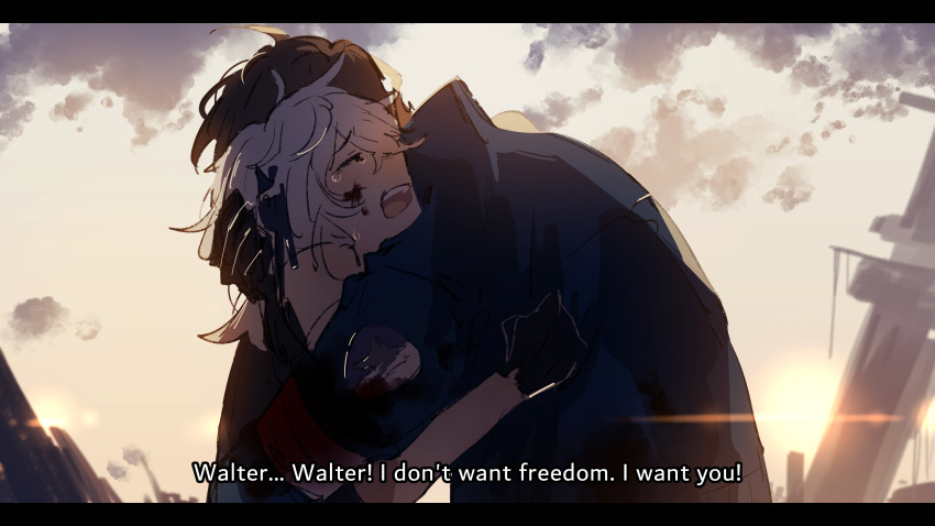 1boy, 1girl, 621_(armored_core_vi), absurdres, armored_core, armored_core_vi:_fires_of_rubicon, batensan, black_gloves