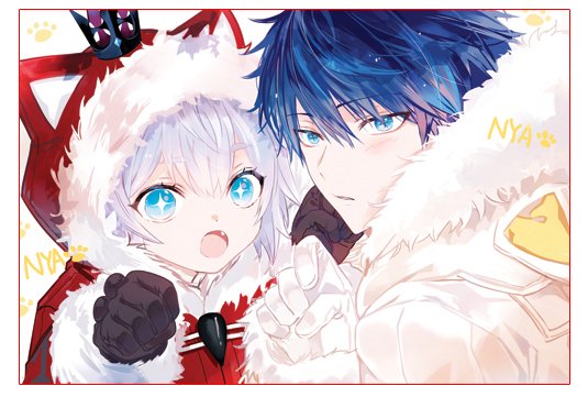 1boy, 1girl, alternate_costume, animal_ears, animal_hood, black_gloves, blue_eyes, blue_hair