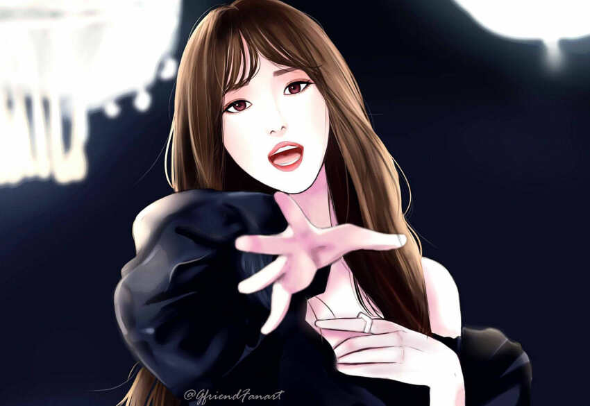 1girl, black_eyeliner, blurry, blurry_background, brown_eyes, brown_hair, chandelier, commentary