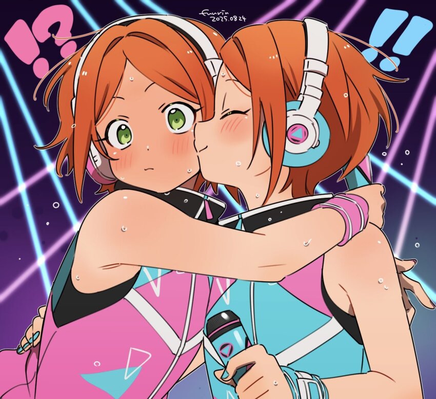 !?, 2boys, aoi_hinata, aoi_yuta, blush, bracelet, brothers, closed_eyes