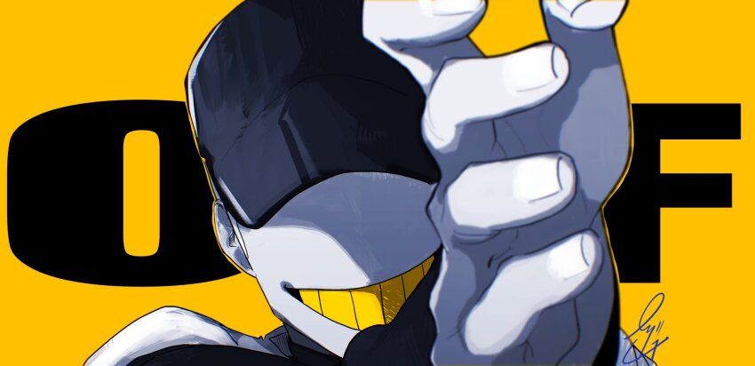 1boy, 3egko, baseball_cap, colored_skin, commentary, copyright_name, english_commentary, fingernails