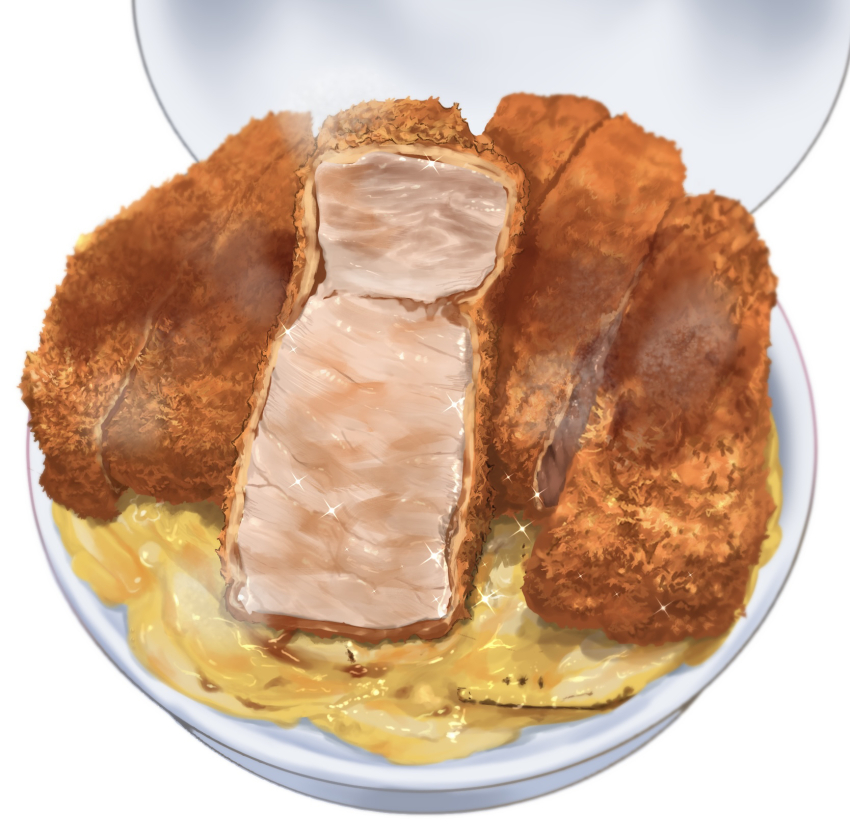 commentary_request, cutlet, food, food_focus, highres, katsu_(food), katsudon_(food), meat