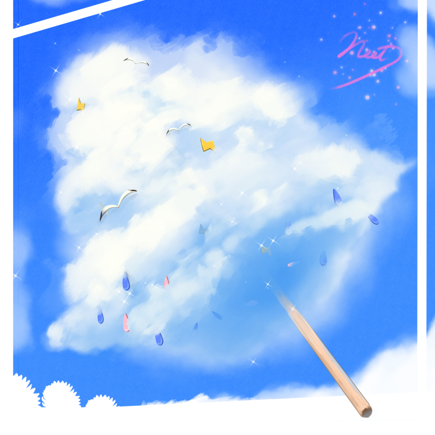 artist_name, cloud, commentary_request, cotton_candy, food, food_focus, highres, neet_job, no_humans, original, sprinkles