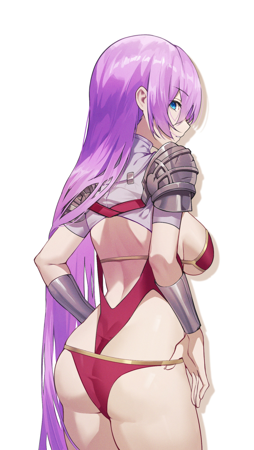 1girl, ange_(demonsroots), armor, bikini_armor, breasts, cowboy_shot, demons_roots, heianjian