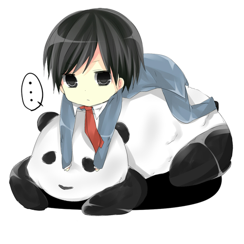 00s, black_hair, gantz, hoi_hoi, lowres, nishi_jouichirou, panda, school_uniform