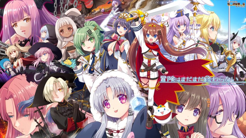 6+girls, :p, an_shan_(azur_lane), animal_hood, anniversary, arkhangelsk_(azur_lane), arkhangelsk_(supporting_sorceress)_(azur_lane), ascot