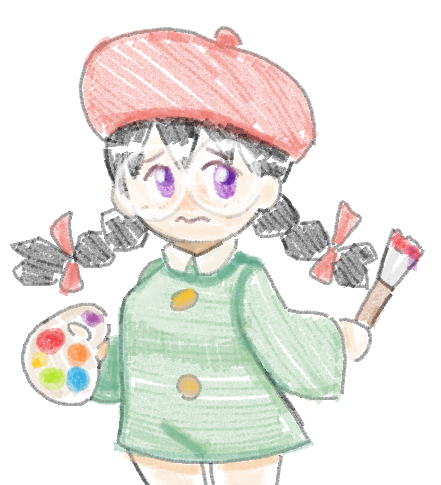 1girl, adeleine, adeleine_(cosplay), archived_source, beret, black_hair, bow, cosplay