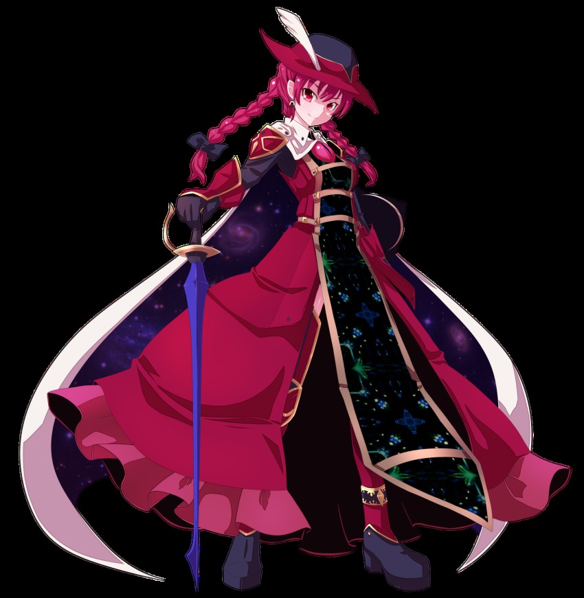 00s, 1girl, alternate_costume, armor, boots, braid, cape, earrings