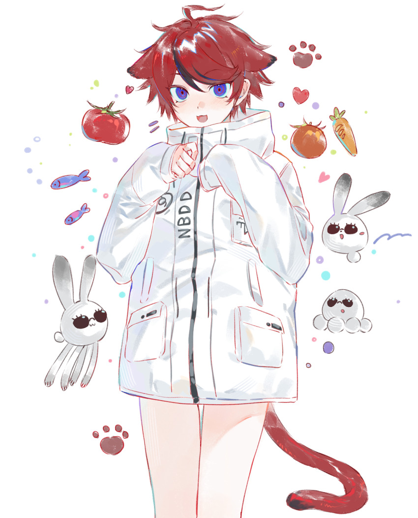 1boy, :3, :d, ahoge, animal_ears, animalization, aotsuki_eito, aotsuki_eito_(cosplay)