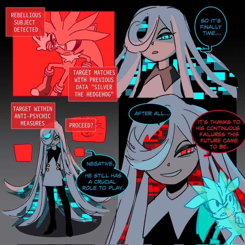 1boy, 1girl, aged_up, alternate_design, aqua_hair, caffstrink, colored_inner_hair, commentary