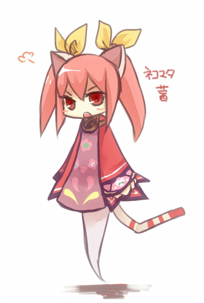 1girl, animal_ears, blush_stickers, bow, cat_ears, cat_girl, cat_tail, character_name
