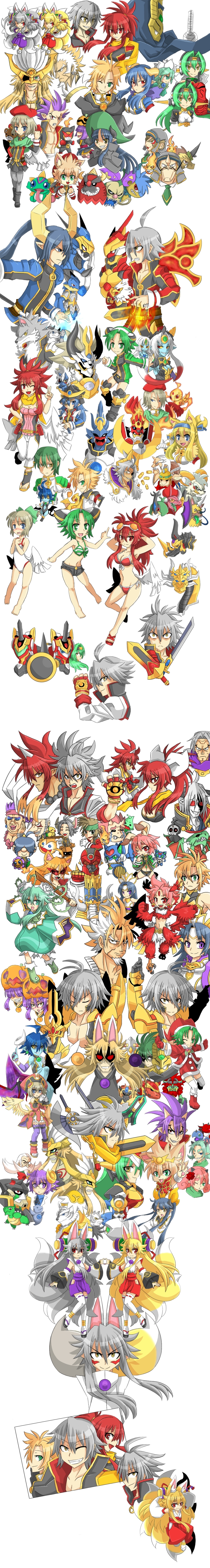 absurdres, animal_ears, armor, beard, bell, bird, black_hair, blonde_hair