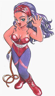 1girl, angela_belti, atlus, blue_hair, chibi, female_focus, gouketsuji_ichizoku, hairband