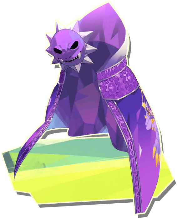 cape, fangs, gali_(monster_farm), line:_monster_farm, mask, monster, monster_farm, official_art