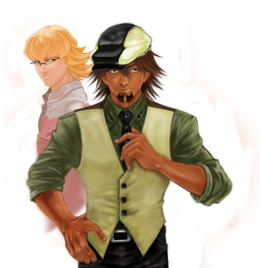 10s, 2boys, bad_id, bad_pixiv_id, barnaby_brooks_jr., blonde_hair, brown_eyes, brown_hair