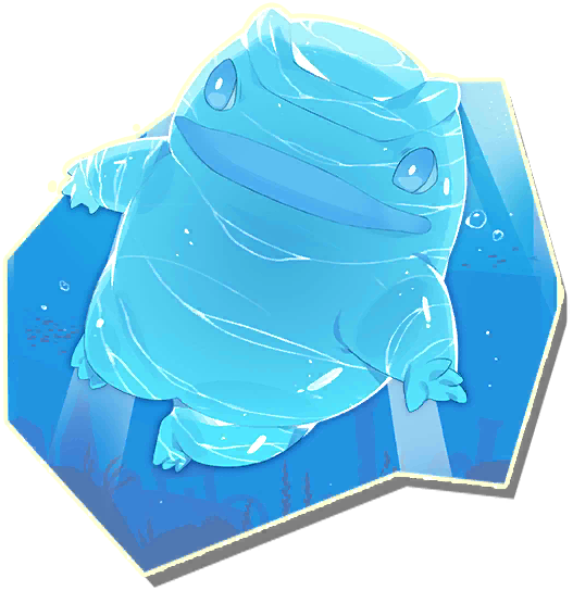 gelatine_(monster_farm), line:_monster_farm, liquid_body, mocchi_(monster_farm), monster, monster_farm, official_art, swimming