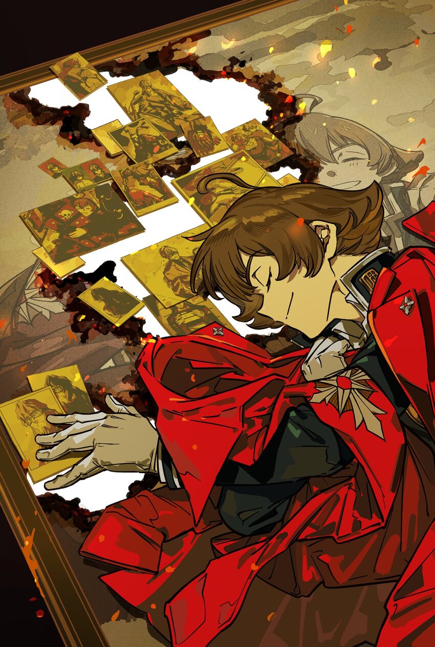 1boy, ace_attorney, ace_attorney_investigations, ace_attorney_investigations_2:_prosecutor's_gambit, ahoge, bonetrap, brown_hair, closed_eyes