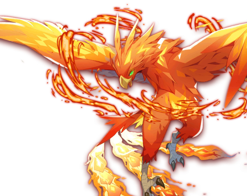 bird, fire, flame-tipped_tail, line:_monster_farm, monster_farm, official_art, phoenix, phoenix_(monster_farm), tail