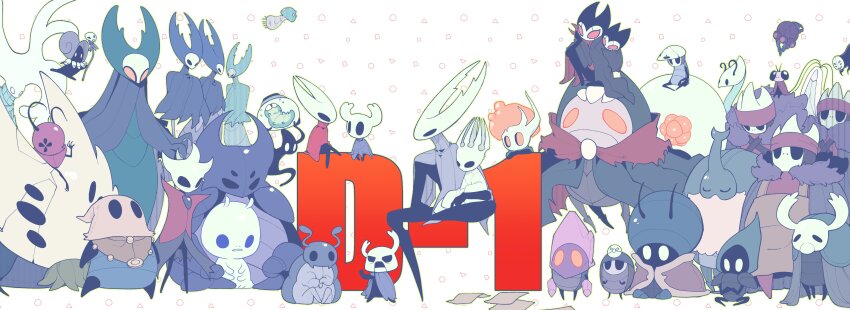 absurdres, black_eyes, blank_eyes, broken_vessel_(hollow_knight), bug, character_request, cloak, cloth_(hollow_knight)