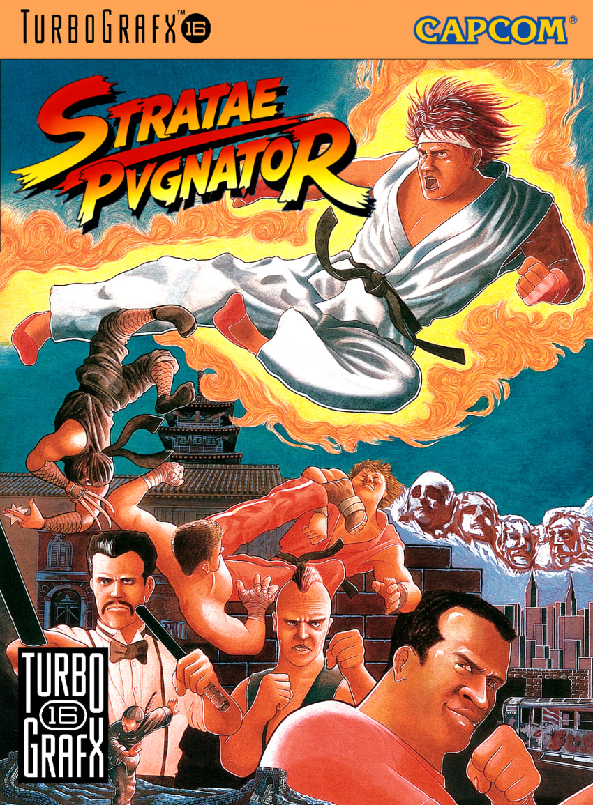 1980s_(style), birdie_(street_fighter), eagle_(street_fighter), fighting_stance, flying_kick, geki_(street_fighter), great_wall_of_china, highres