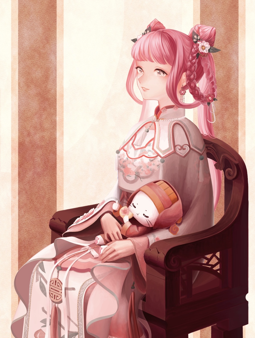 1_hcs, 1girl, absurdres, animal, bead_choker, beads, beautiful_moment_(miracle_nikki), blunt_bangs