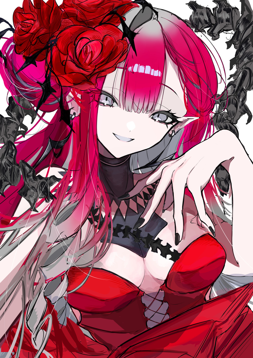 1girl, absurdres, baobhan_sith_(celebratory_attire)_(fate), baobhan_sith_(fate), breasts, commentary_request, dress, fate/grand_order