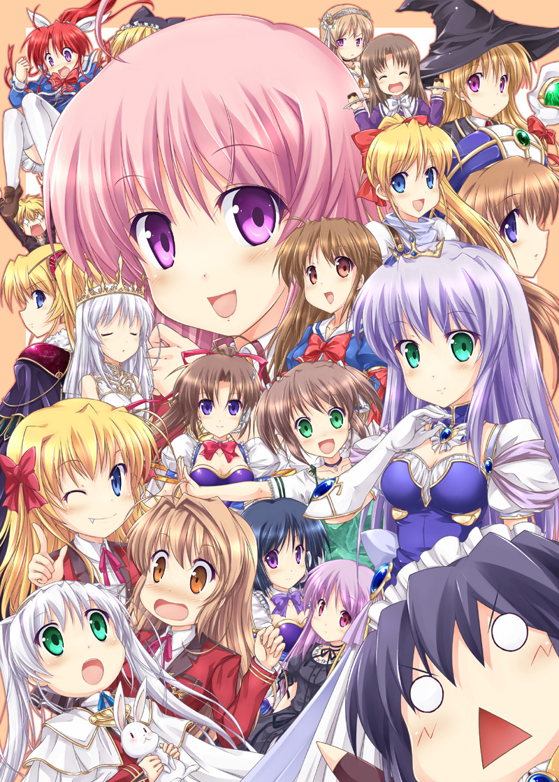 00s, 6+girls, aiyoku_no_eustia, amagasaki_mikoto, asagiri_mai, august_soft, character_request, contrast_lapels