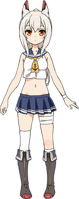 1girl, anime_coloring, ayanami_(azur_lane), azur_lane, bandaged_leg, bandages, black_boots, blue_sailor_collar