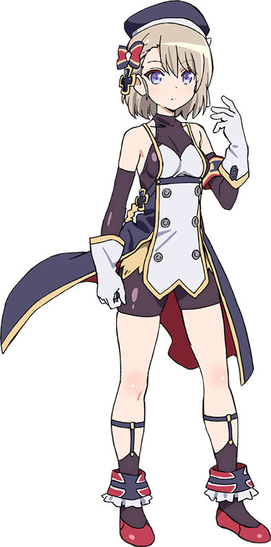 1girl, anime_coloring, armband, azur_lane, bare_shoulders, beret, black_socks, blue_eyes