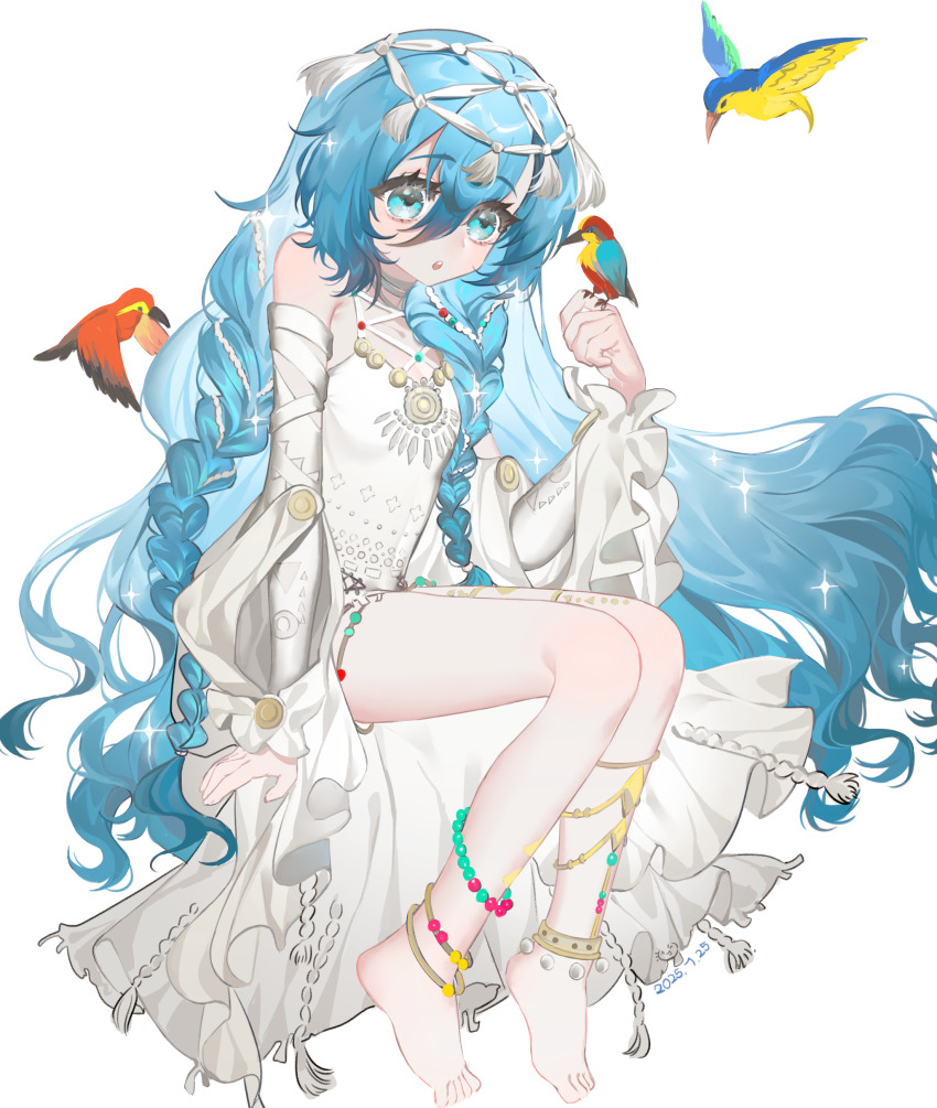 1girl, 37_(down_in_the_grotto)_(reverse:1999), 37_(reverse:1999), :o, absurdres, anklet, arm_support, baizangze