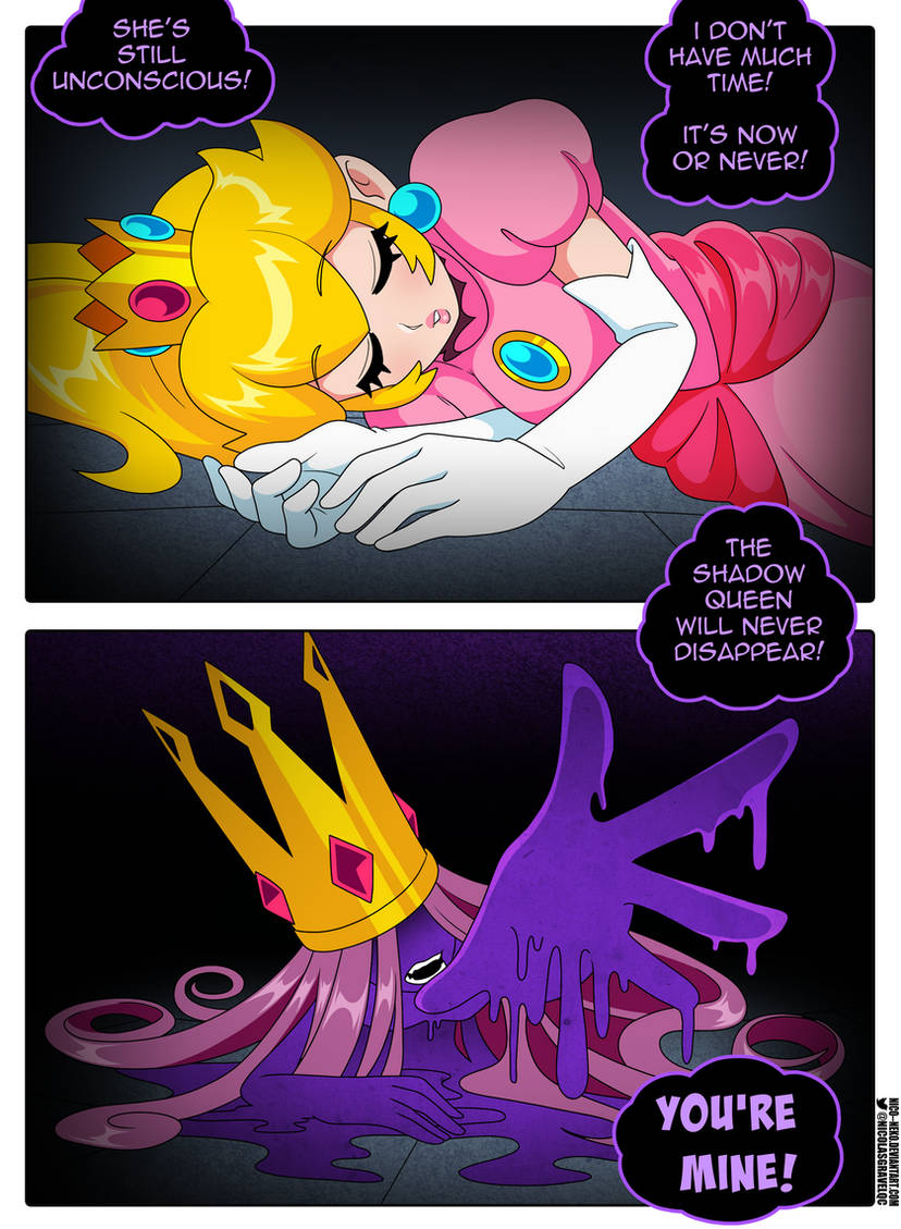 2girls, blonde_hair, breasts, brooch, colored_skin, commentary, crown, dress