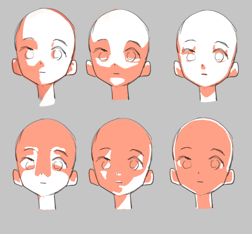 bald, black_eyes, closed_mouth, grey_background, guide, hariyama_sugiru, highres, how_to