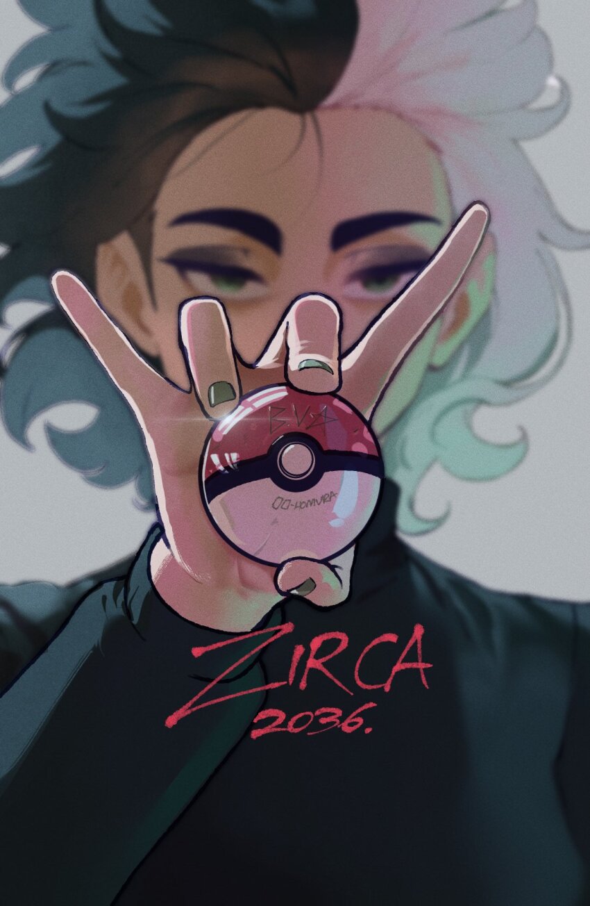 1girl, \n/, black_eyeshadow, black_hair, black_shirt, blurry, covered_mouth, depth_of_field