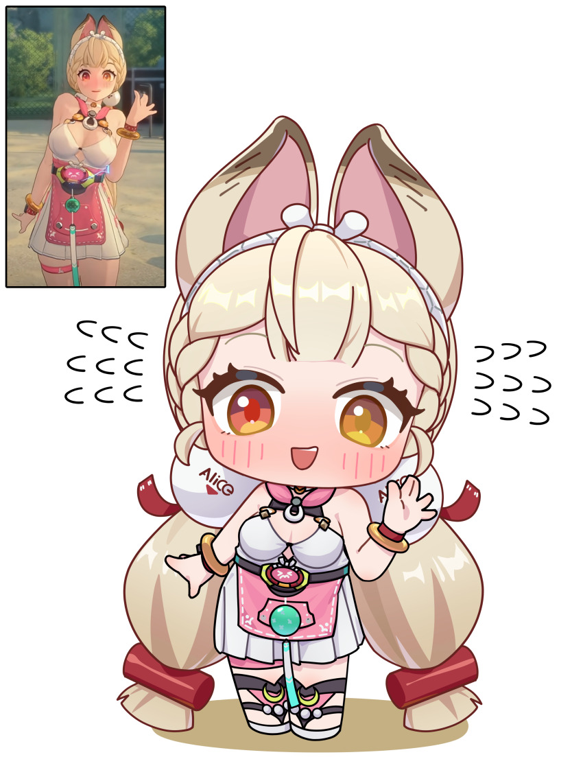 1girl, absurdres, akaika_(aka), alice_thymefield, alice_thymefield_(sea_of_thyme), animal_ears, bikini_top_under_shirt, bikini_under_clothes