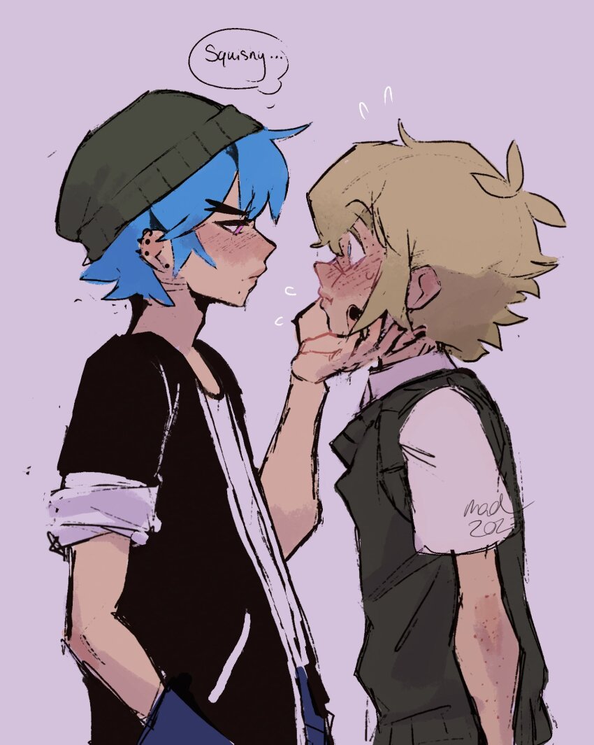 2023, 2boys, antenna_hair, aubrey_(faraway)_(omori), aubrey_(omori), basil_(faraway)_(omori), basil_(omori), black_jacket